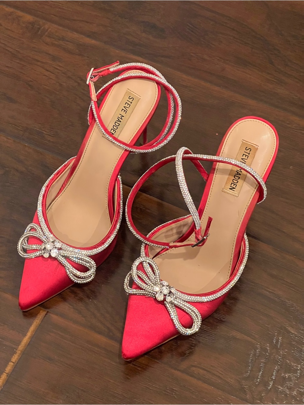 Steve Madden Hot Pink Pointed Toe Bow Slingback Heels